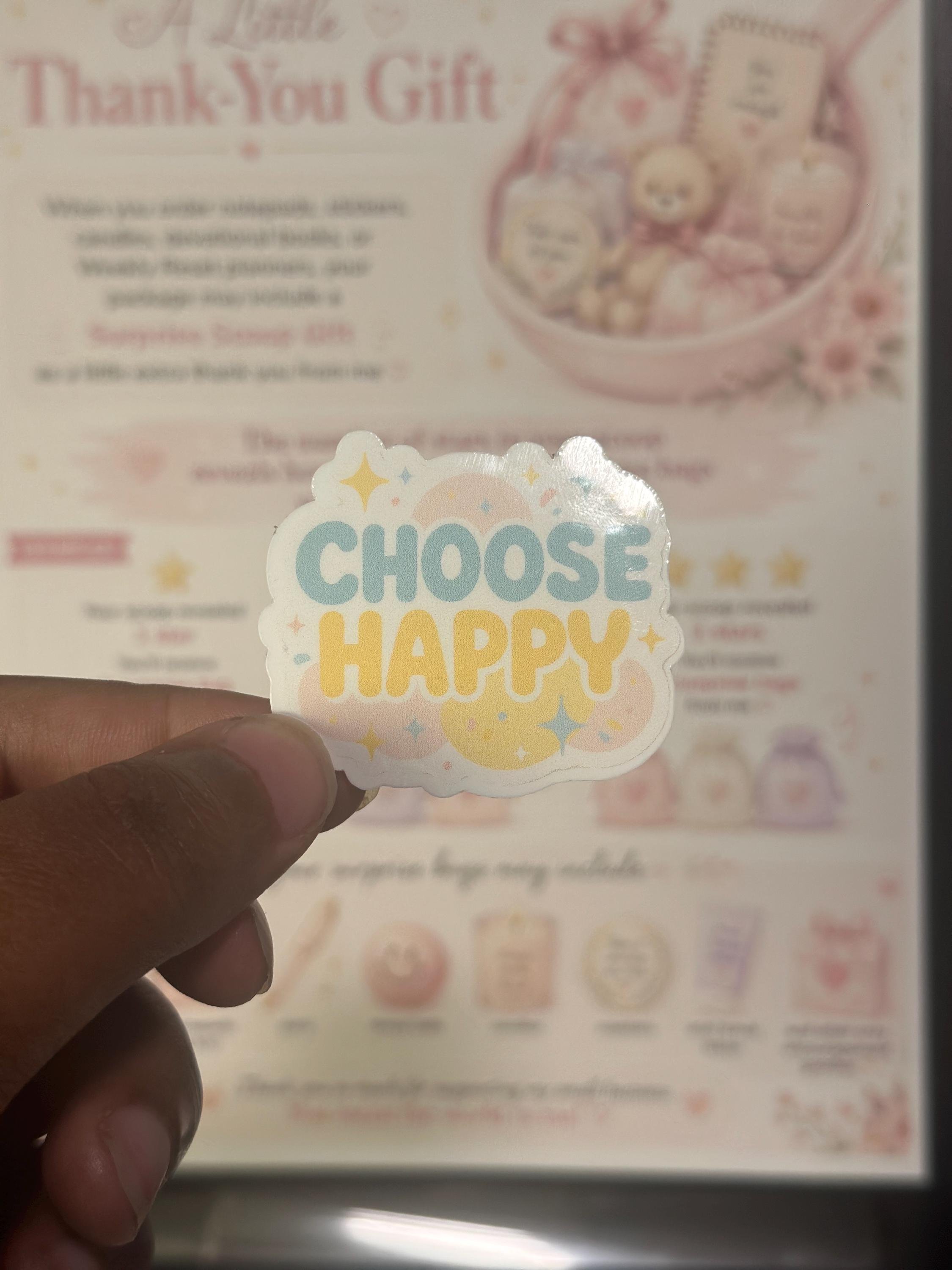 Choose Happy Motivational Sticker