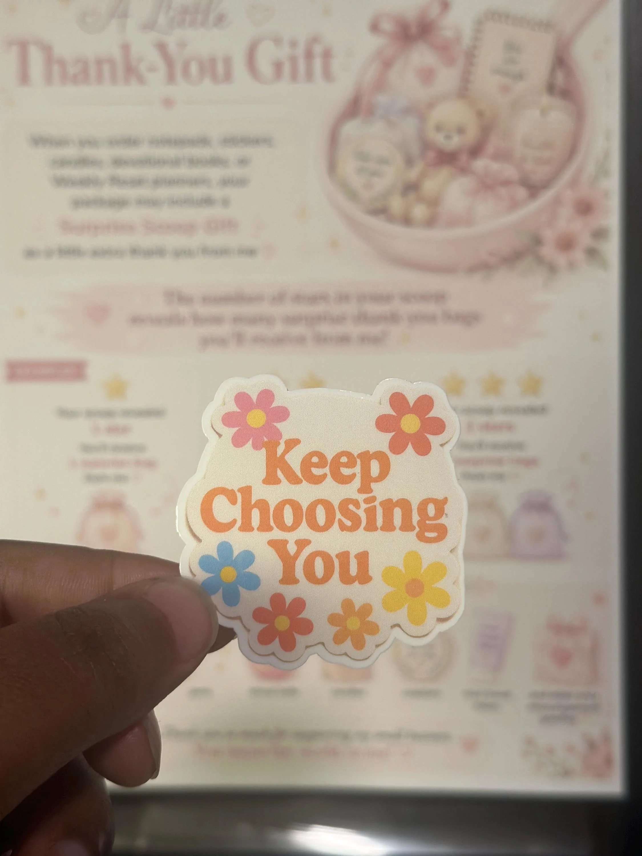 'Keep Choosing You' Motivational Sticker