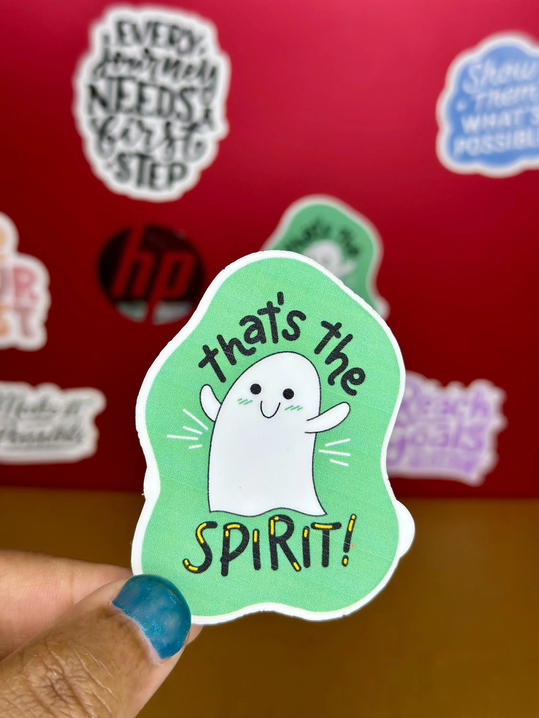 'That's the Spirit!' Motivational Ghost Sticker