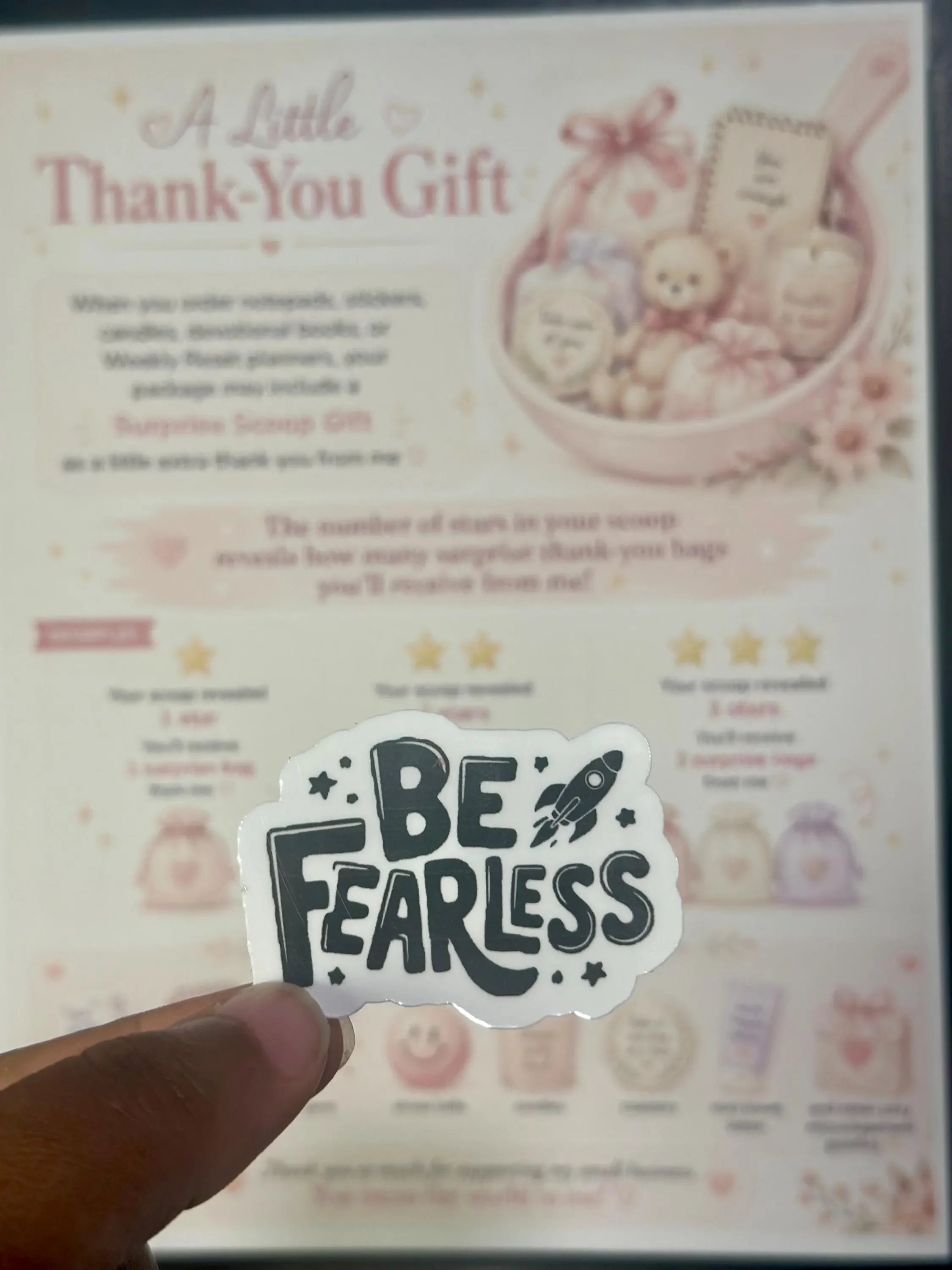 'Be Fearless' Motivational Sticker