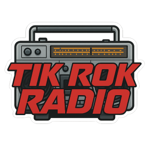 Tik Rok Radio logo boombox 80's old school Gen X