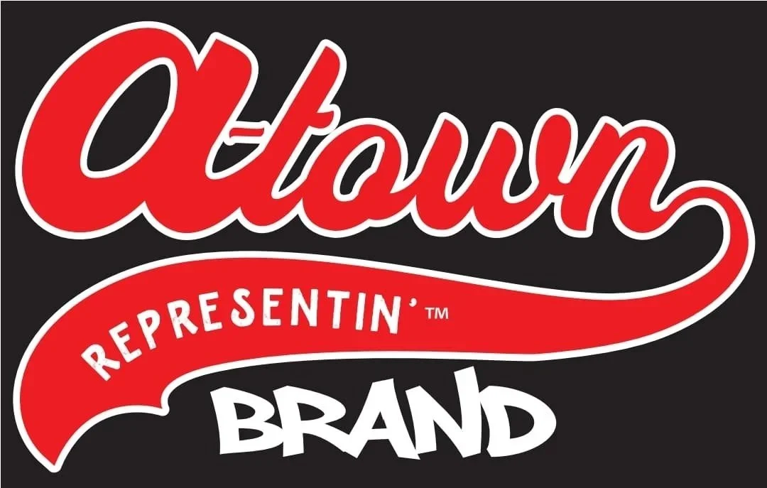 Red and white stylized text on a black background reading 'Own' in large cursive, with 'Representin' in smaller font on a red swoosh, and 'Brand' in white block letters at the bottom.