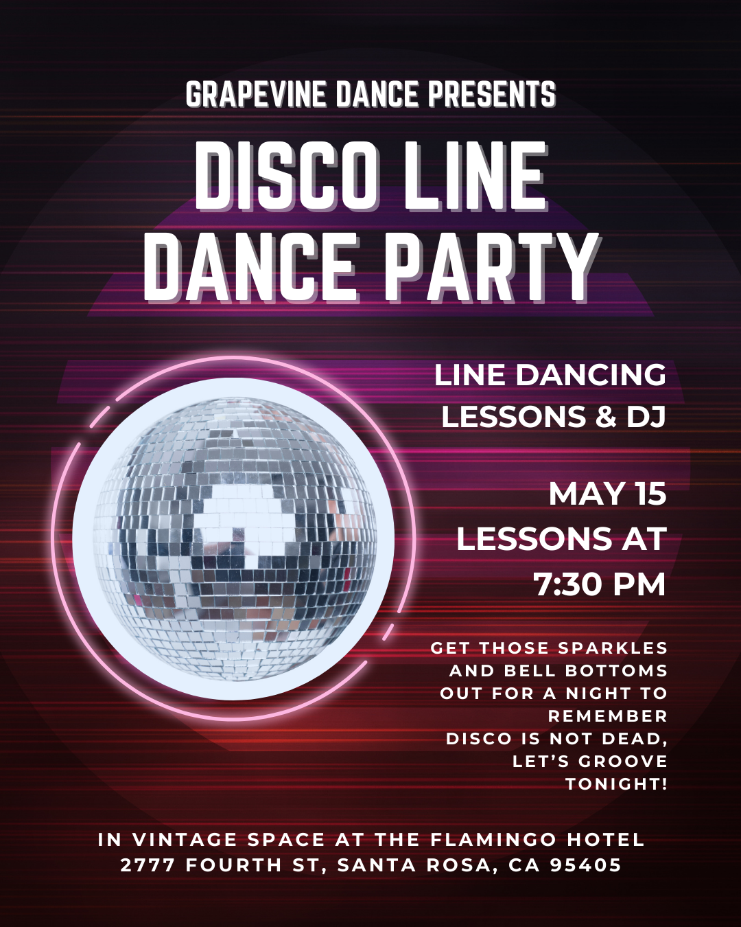 Disco Line Dance Party at the Flamingo