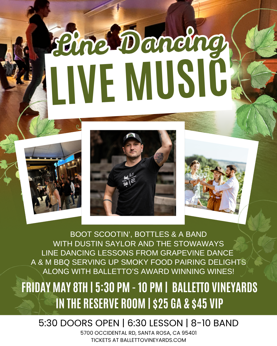 Balletto Vineyard Line Dancing