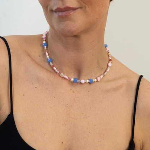 Carnival Necklace Pink Bubbles 42