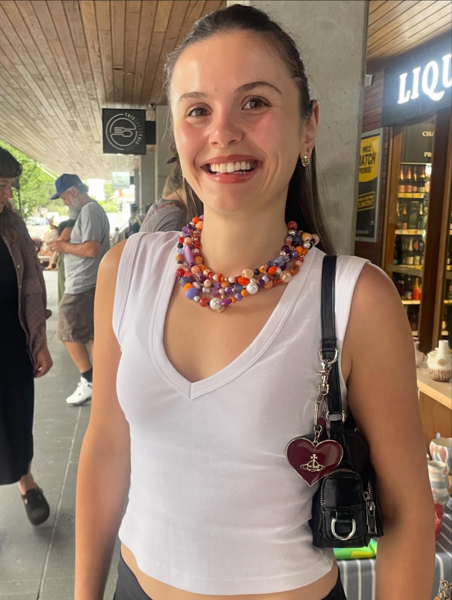 Happy shoppers - stacking their @mrsmcpearl necklaces, at @east_brunswick_village market 
❤️🙏🏻👏🏻❤️