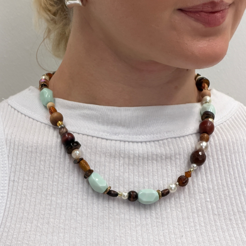 Carnival Necklace Brown mint 49