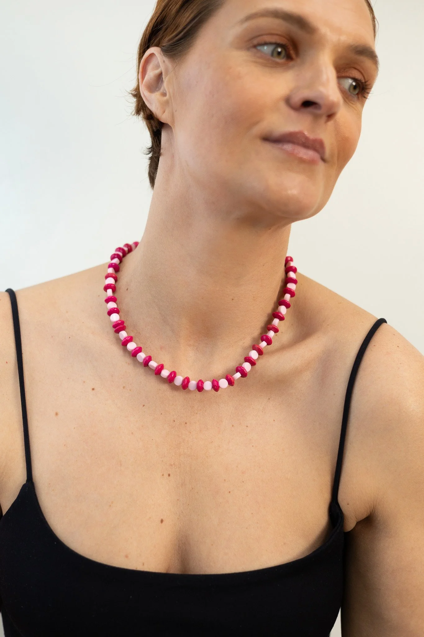 Carnival Necklace Pink Sun Rays 47