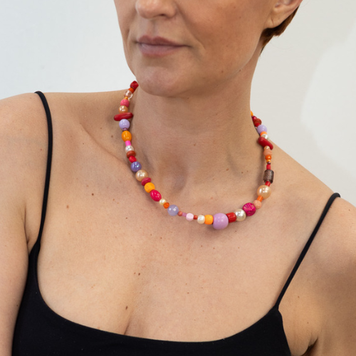 Carnival Necklace Orange Petal 47