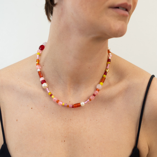 Carnival Necklace Orange Sunset 45