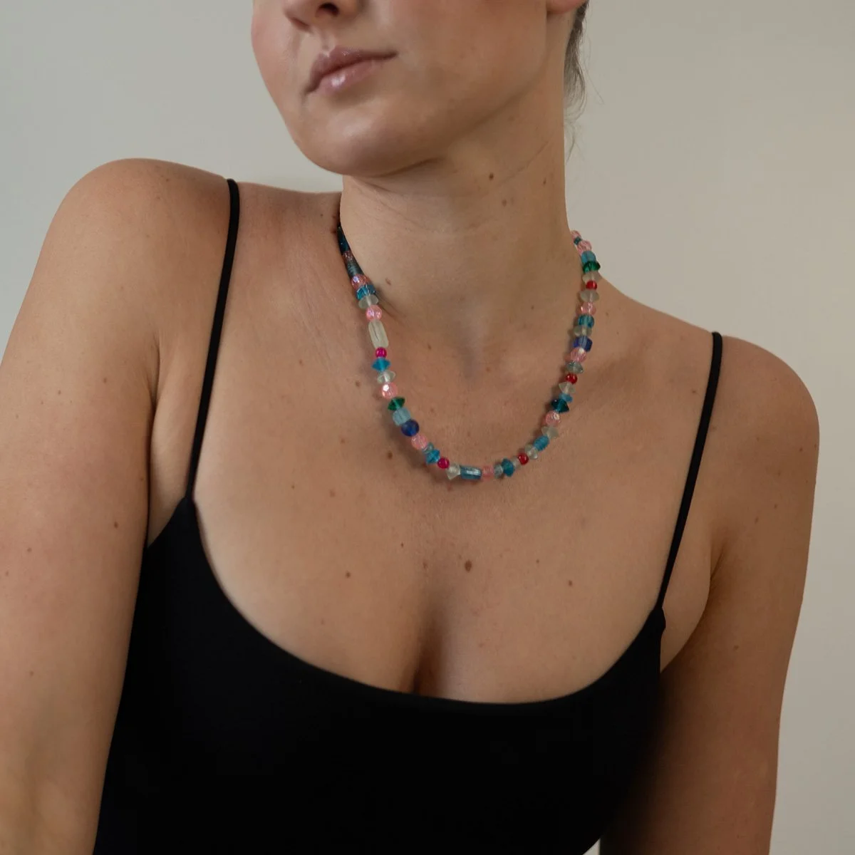 Carnival Necklace Glass Fairy Floss