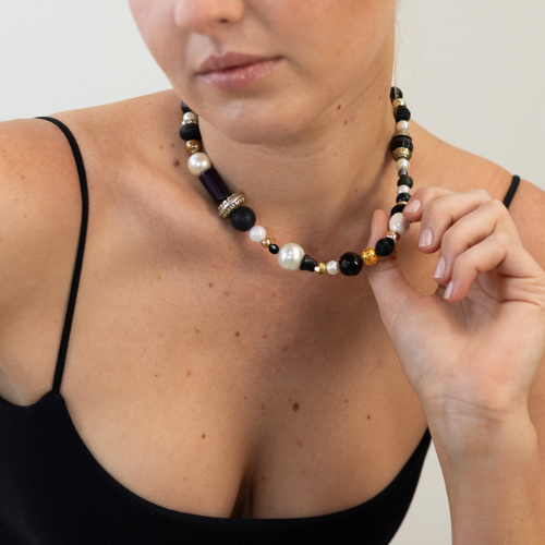 Carnival Necklace Black Pearl 46