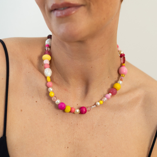 Carnival Necklace Pink Bubblegum 45