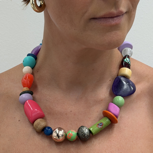 PARTY PARTY Necklace Pink Stone 50