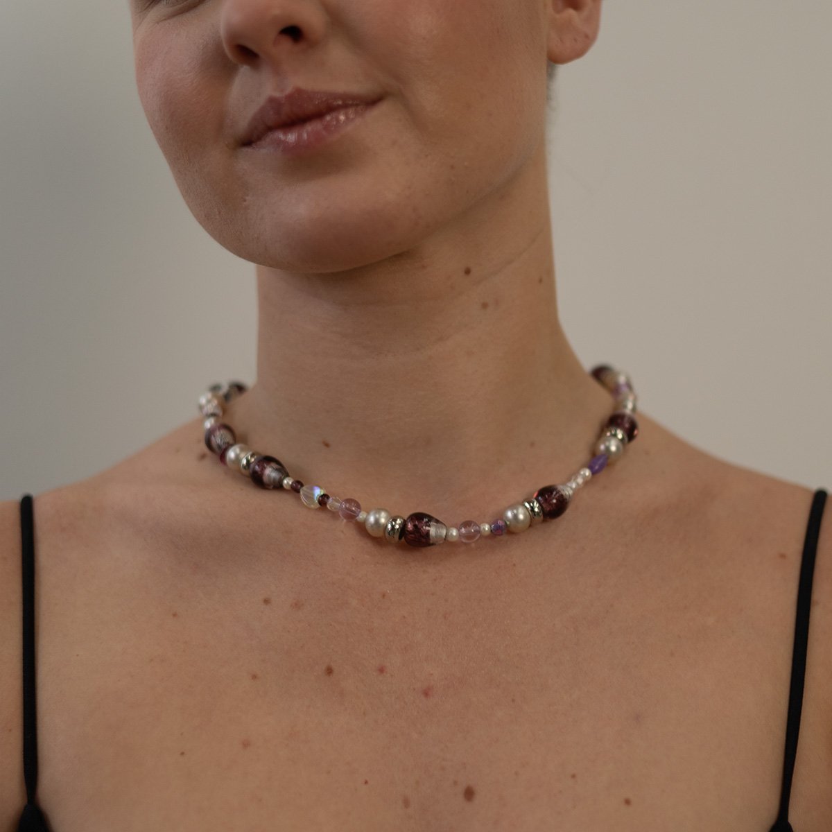 Carnival Necklace Glass Indigo