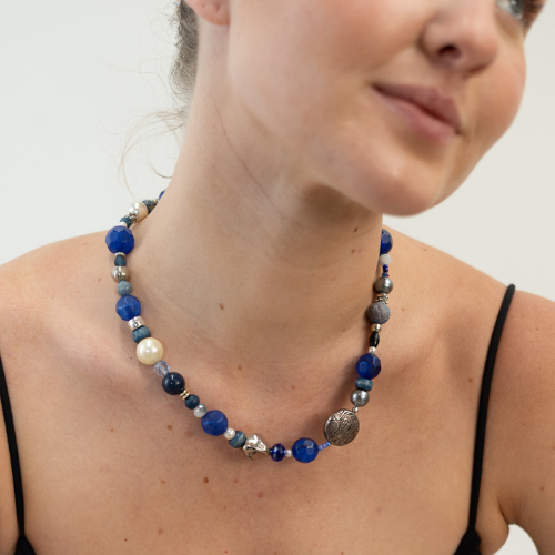 Carnival Necklace Blue Flow 48