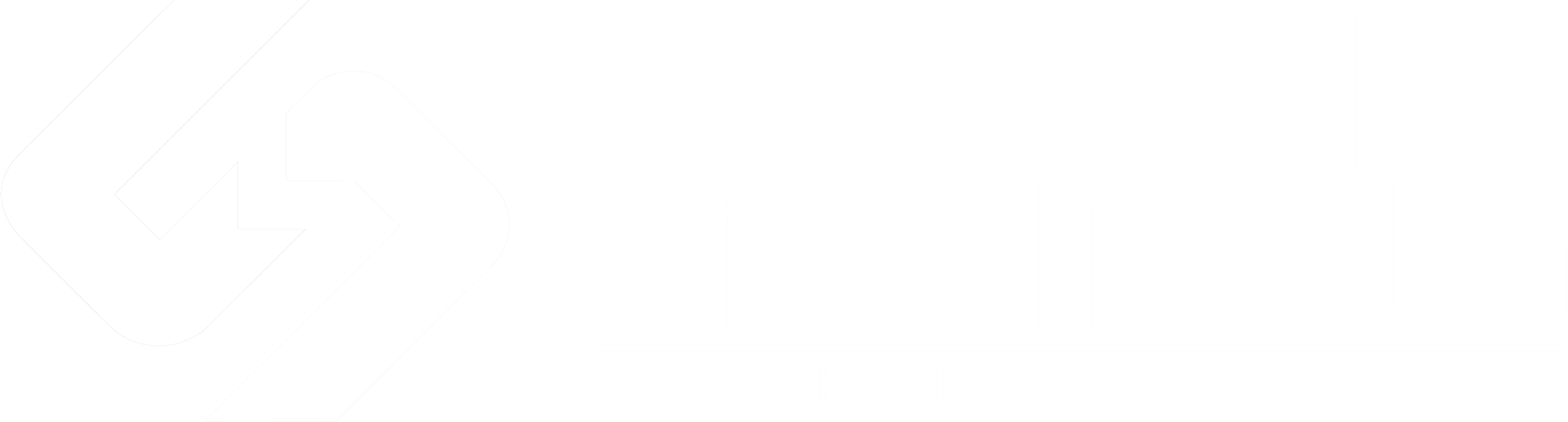 Logo for Swarts Manning Insurance Services with black and white design.
