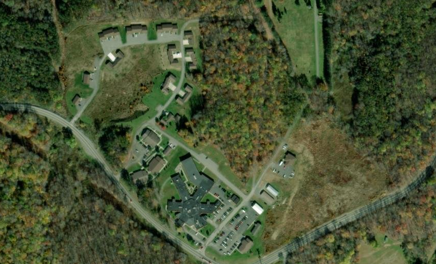 An aerial view of our 35-acre housing community that is growing with new options for seniors and area residents looking for affordable housing options.