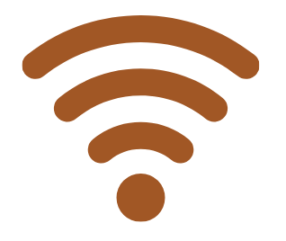 Illustration of a Wi-Fi signal icon with three curved bars and a dot at the bottom