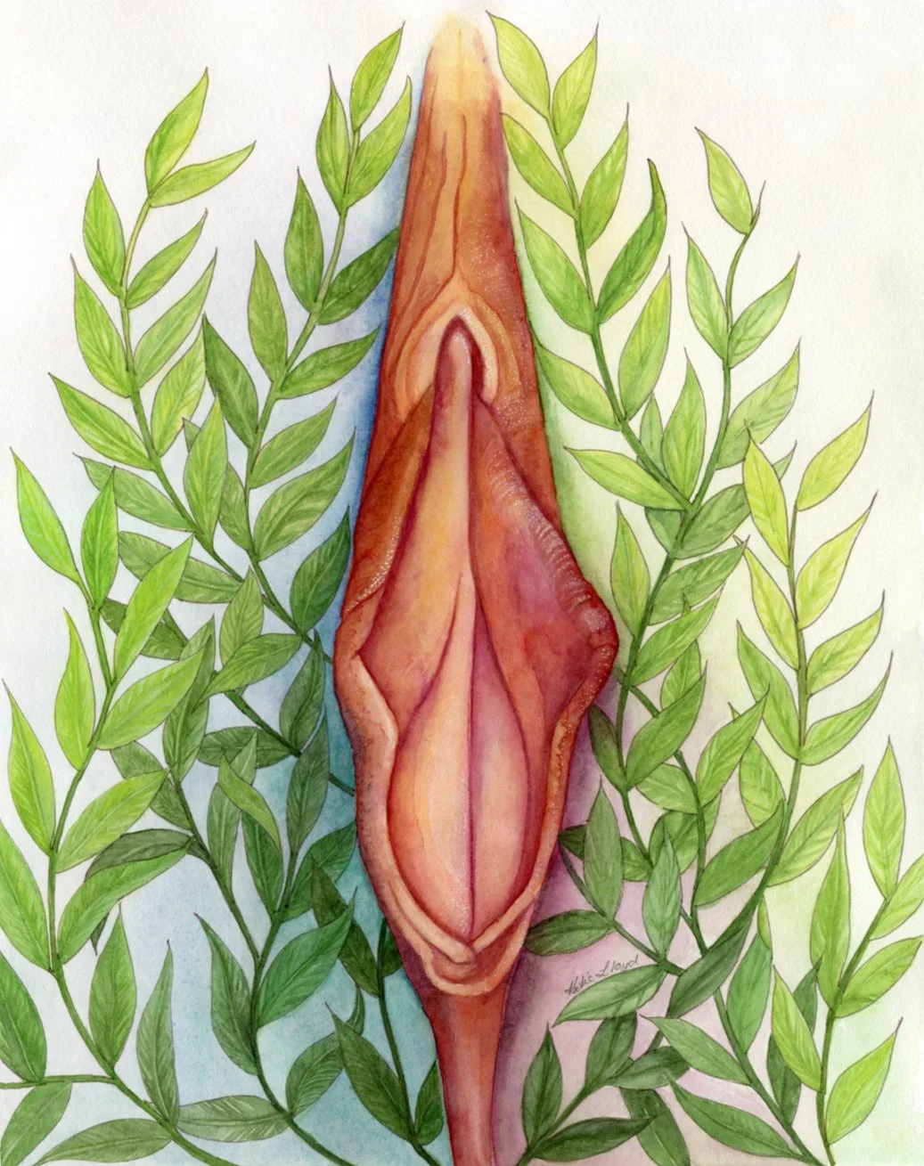 Athena - Watercolour & Ink on paper