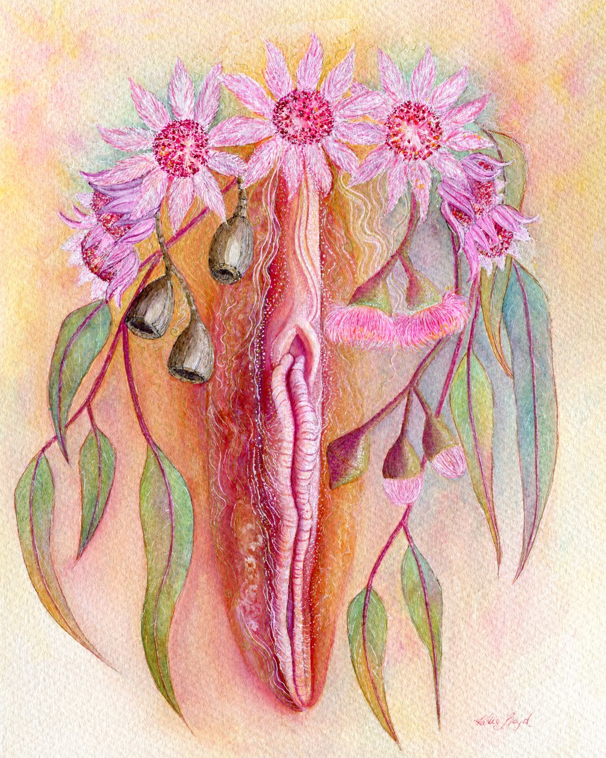 Life Blossoms - Watercolour & Ink on paper