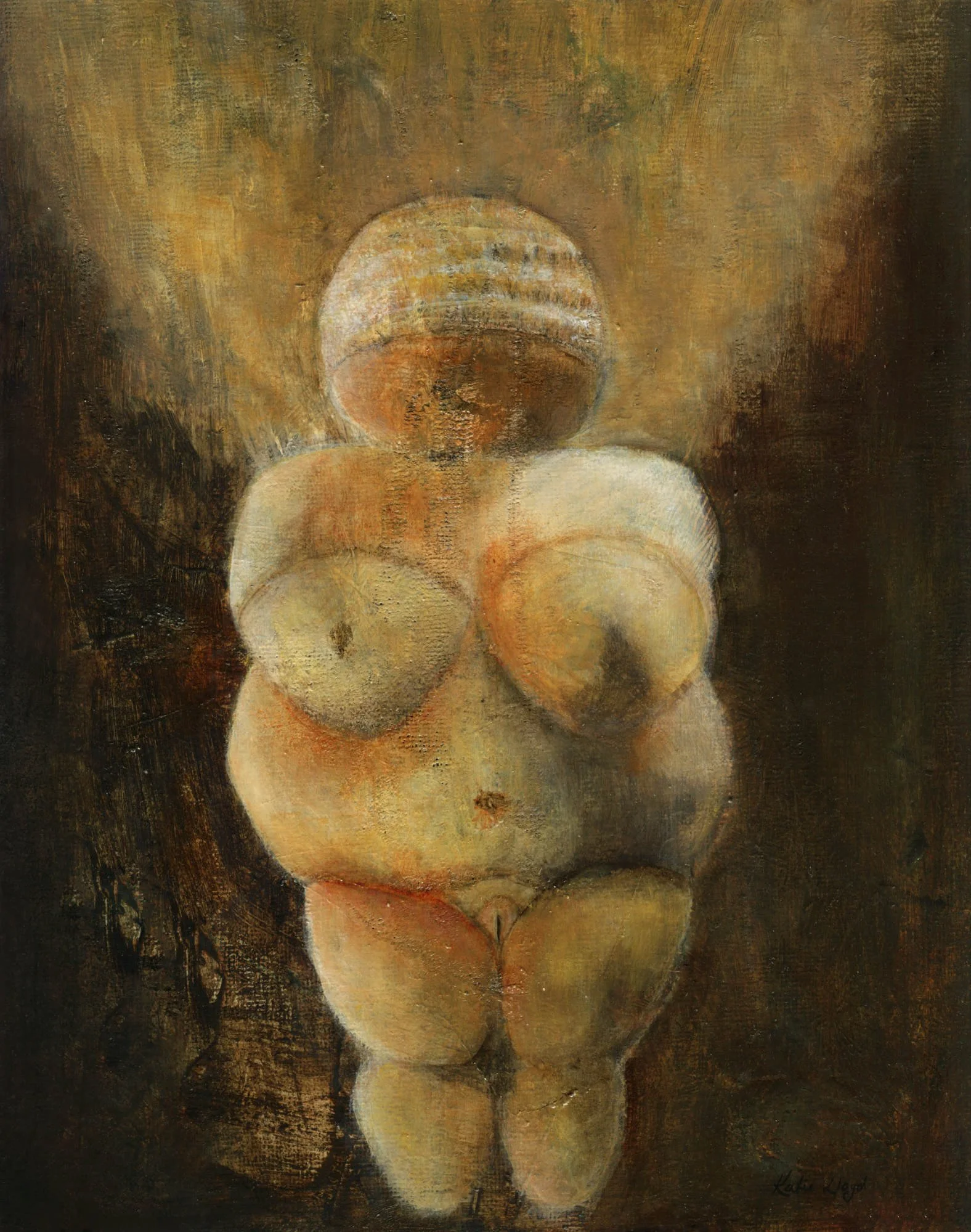 Venus of Willendorf - Acrylic on board