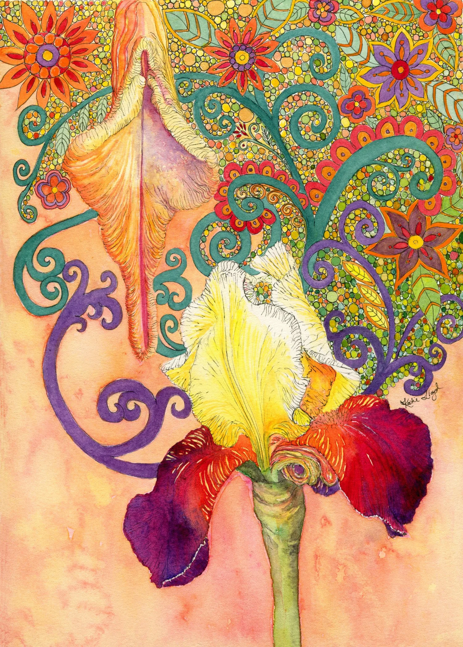 Carnival Colours - Watercolour & Ink on Paper