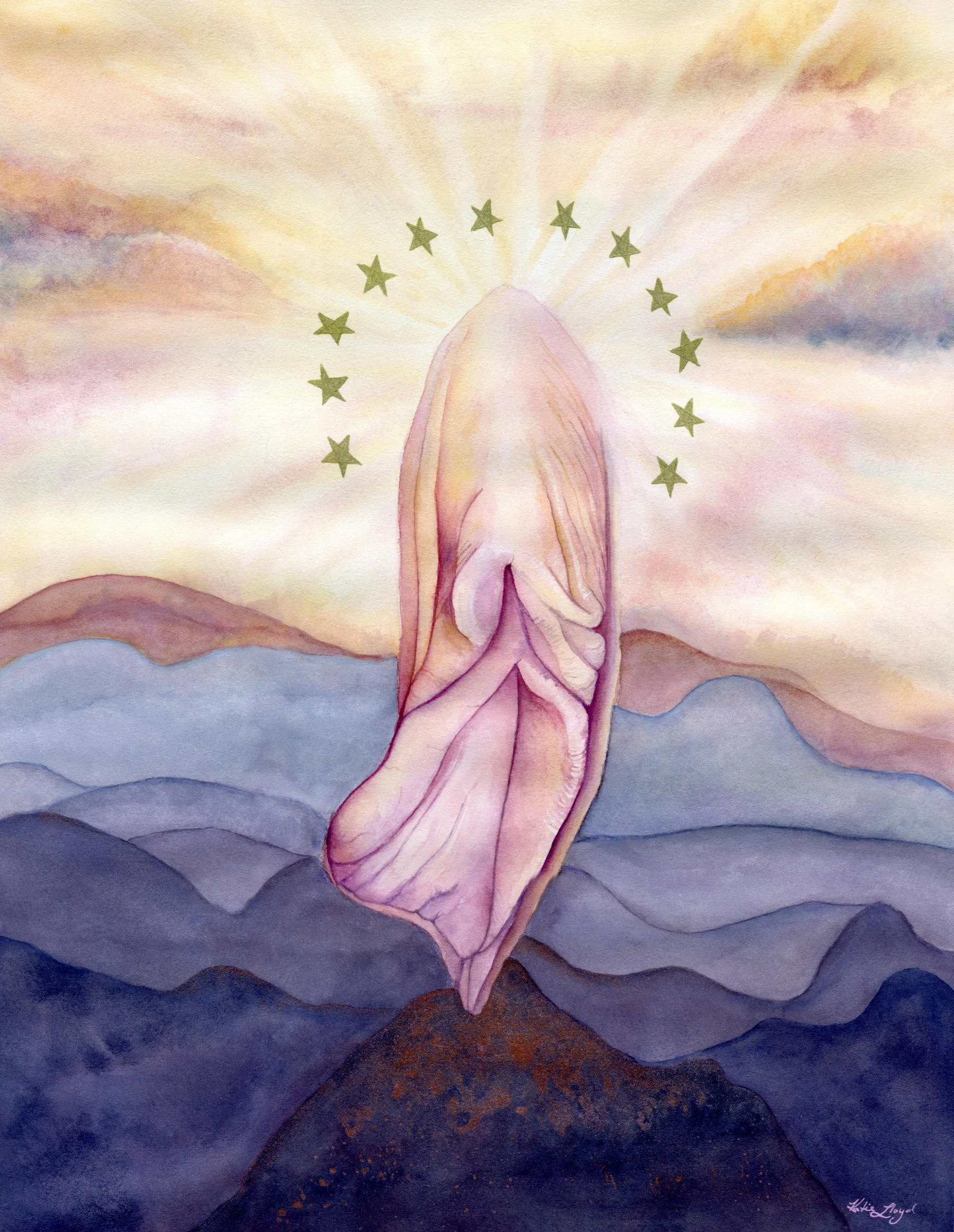 Rise of the New Dawn - Watercolour & Ink on paper