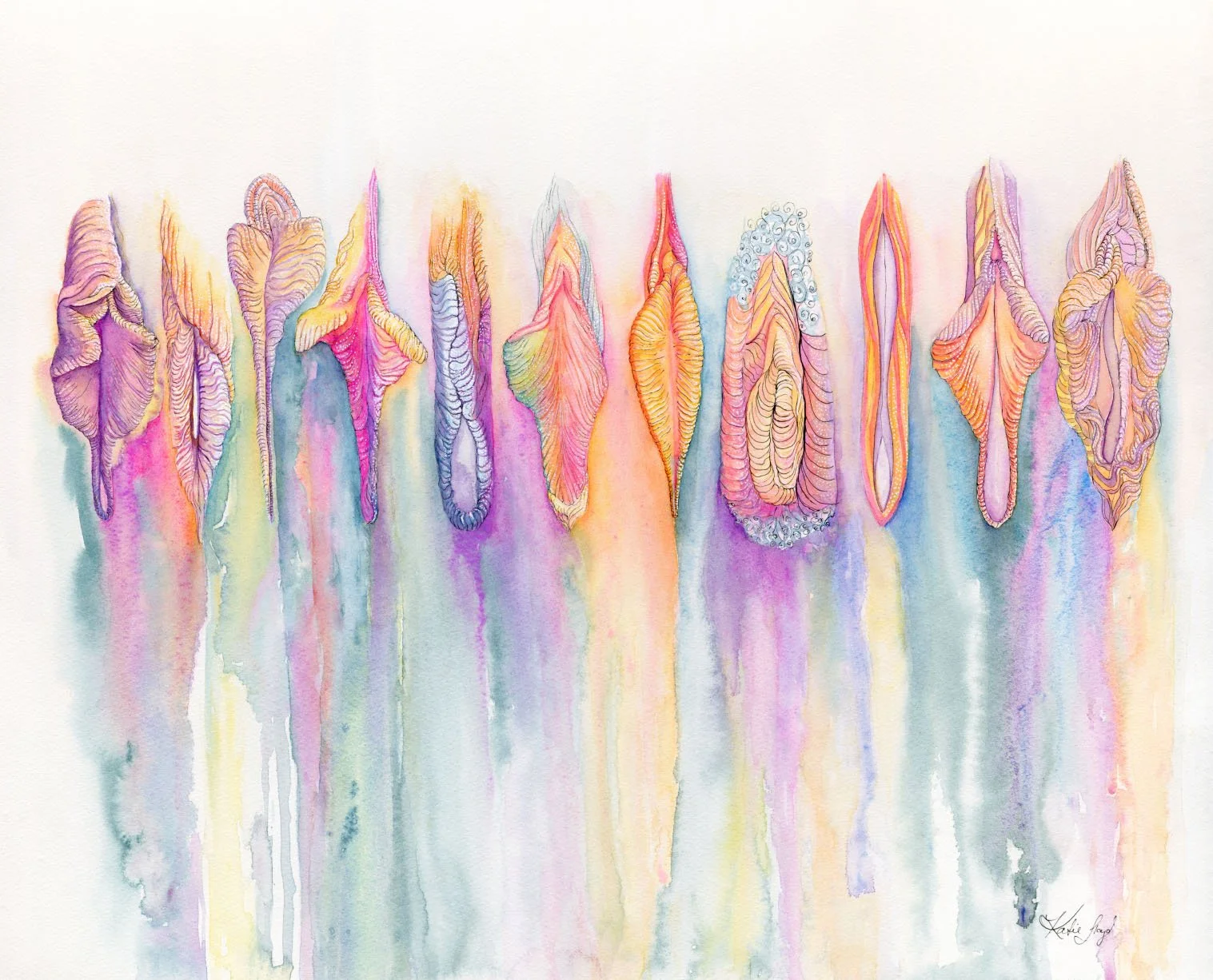 Together We Rise - Watercolour & Ink on paper