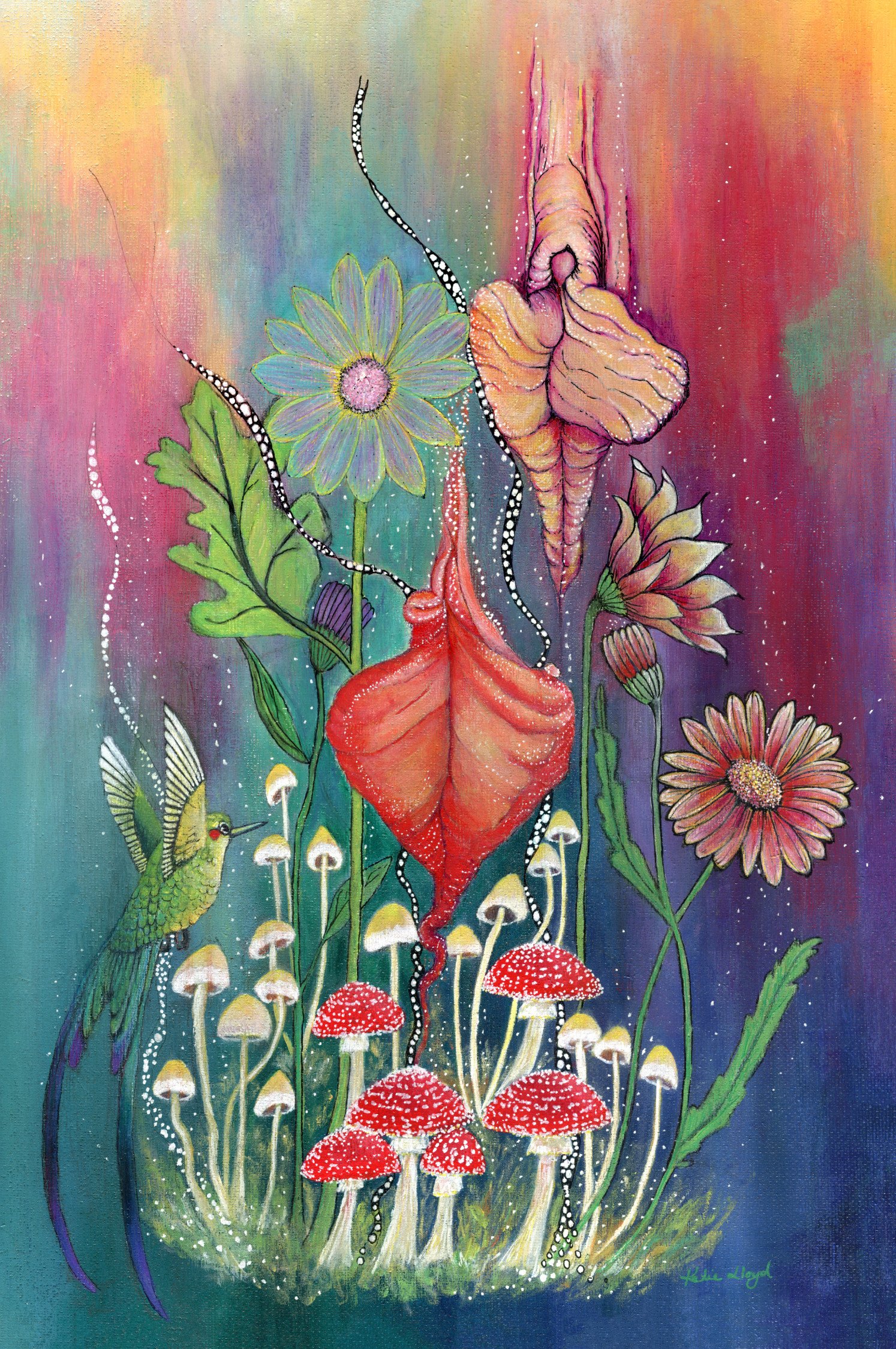 Procreation - Acrylic on Wooden Board