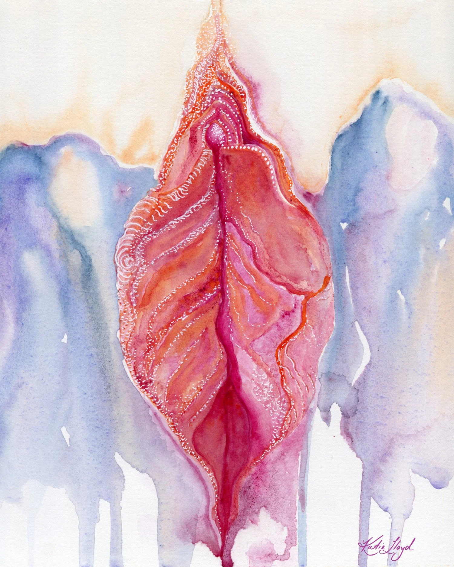 Water Nymph - Watercolour & Ink on paper