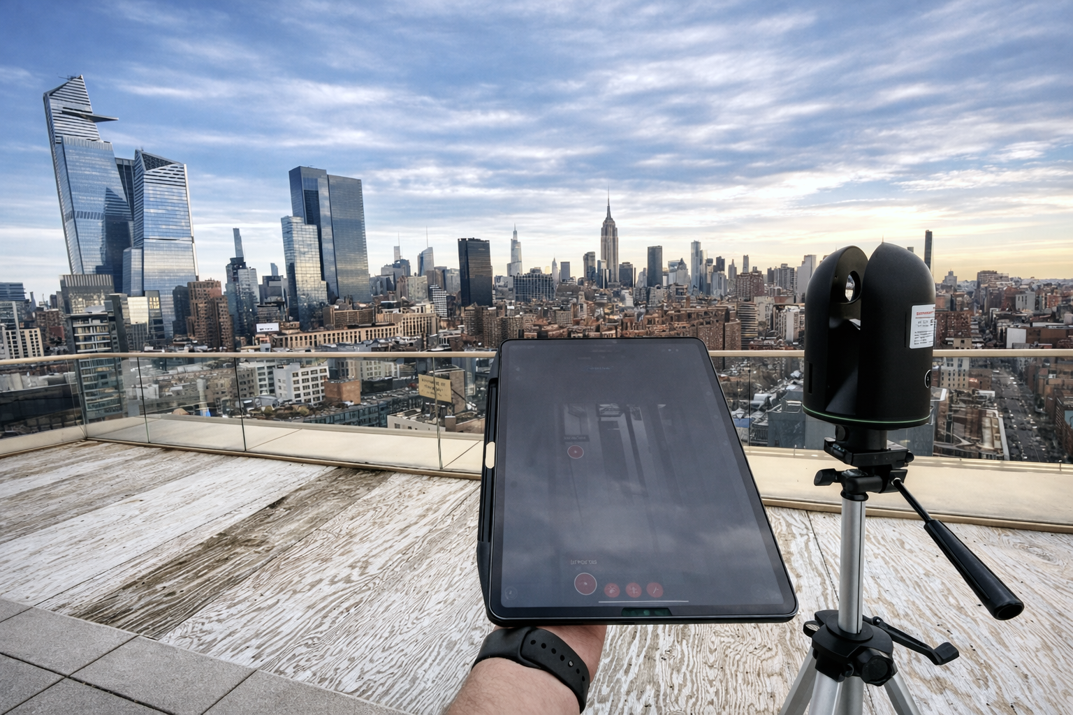 On-site survey and dimensional verification for a custom marble project in New York City