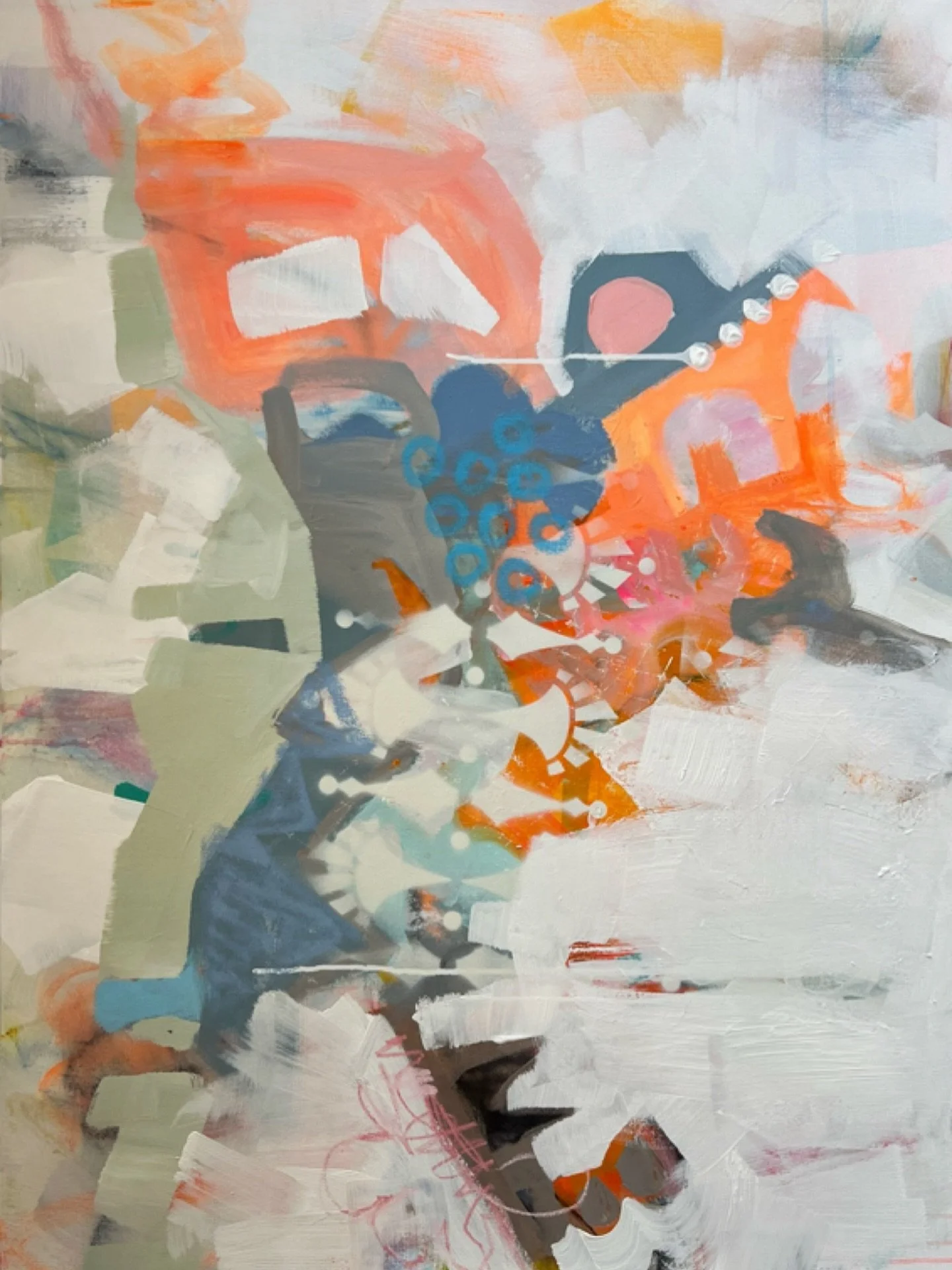 Time in the painting studio is precious these days. So many things to eat up a little chunks of me. Time shrinks. 

This is the first painting that I am excited about for the new year. Every painting that excites me makes me feel so grateful for this