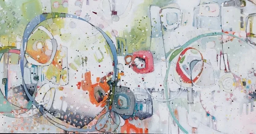 This is a piece that I was commissioned to do for a family who became my friends. We worked very closely together to create this very large painting. I enjoyed time hanging out with them, their children, and discussing the progress of the painting. I