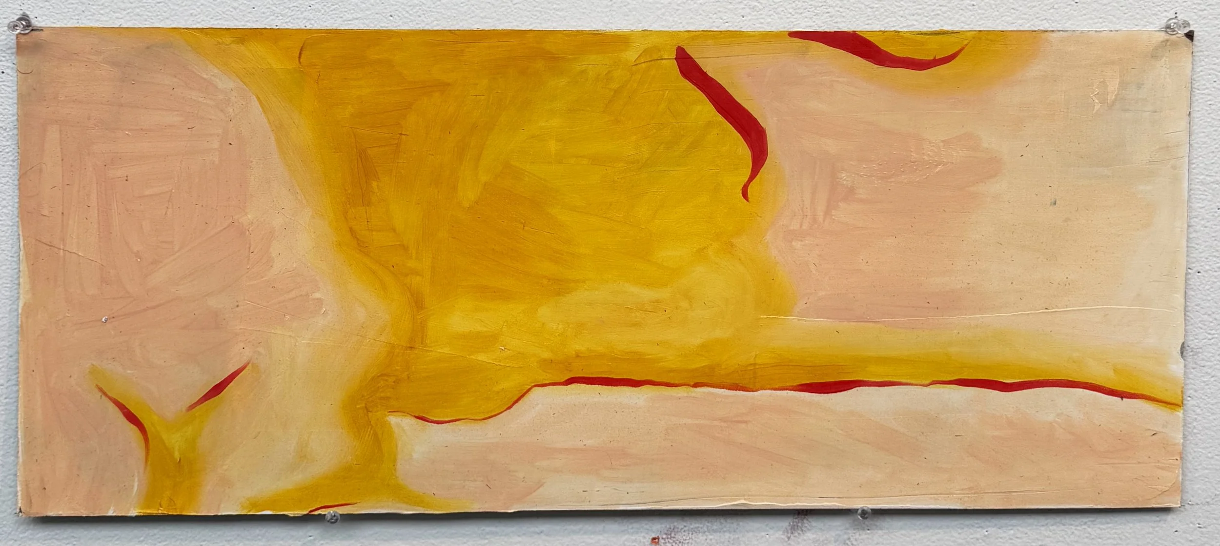 The Reversal, 2025, Oil on panel, 9x18 in