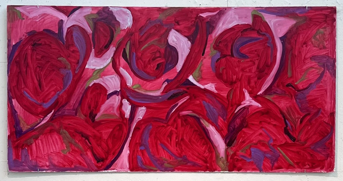 Cruelty, 2024, Oil on panel, 18x48 in