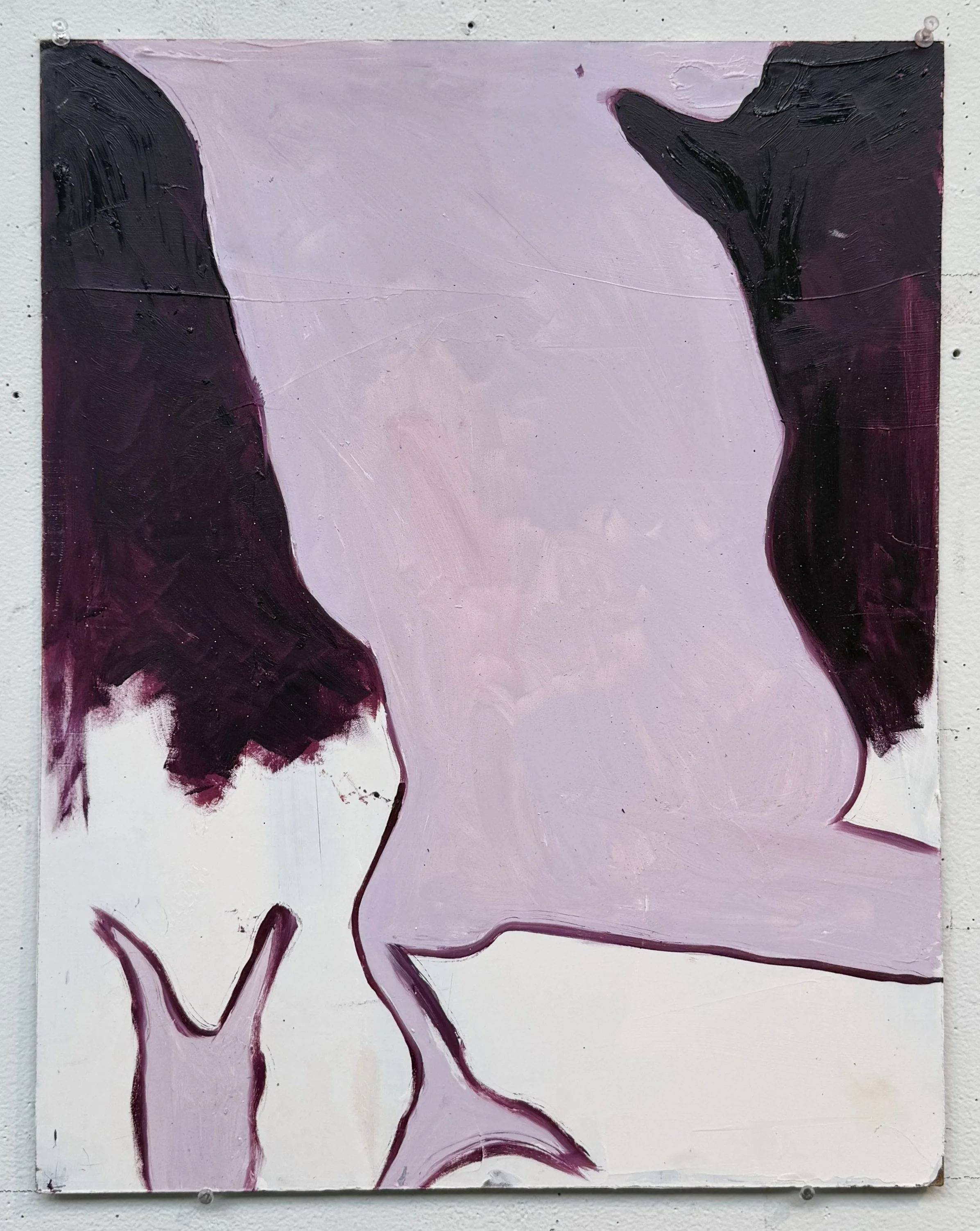 Cornering, 2025, Oil on panel, 16x20 in