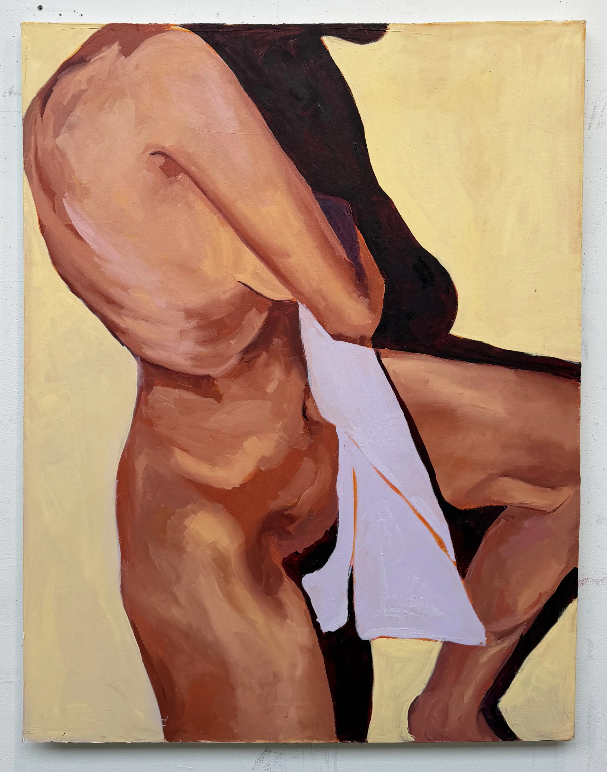 Shower Scene III, 2025, Oil on canvas, 36x48 in