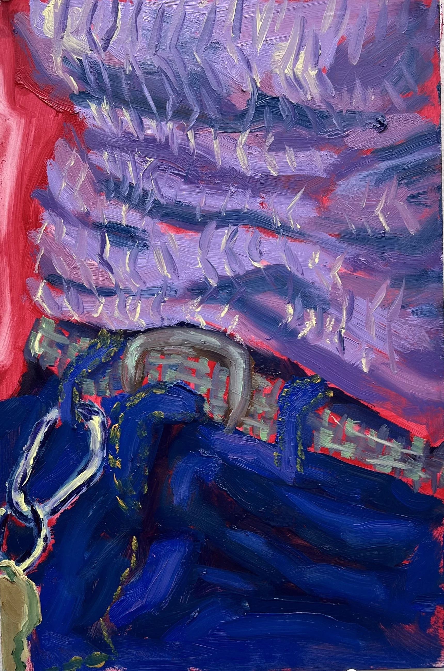 Flagging, 2024, Oil on panel, 6x10 in