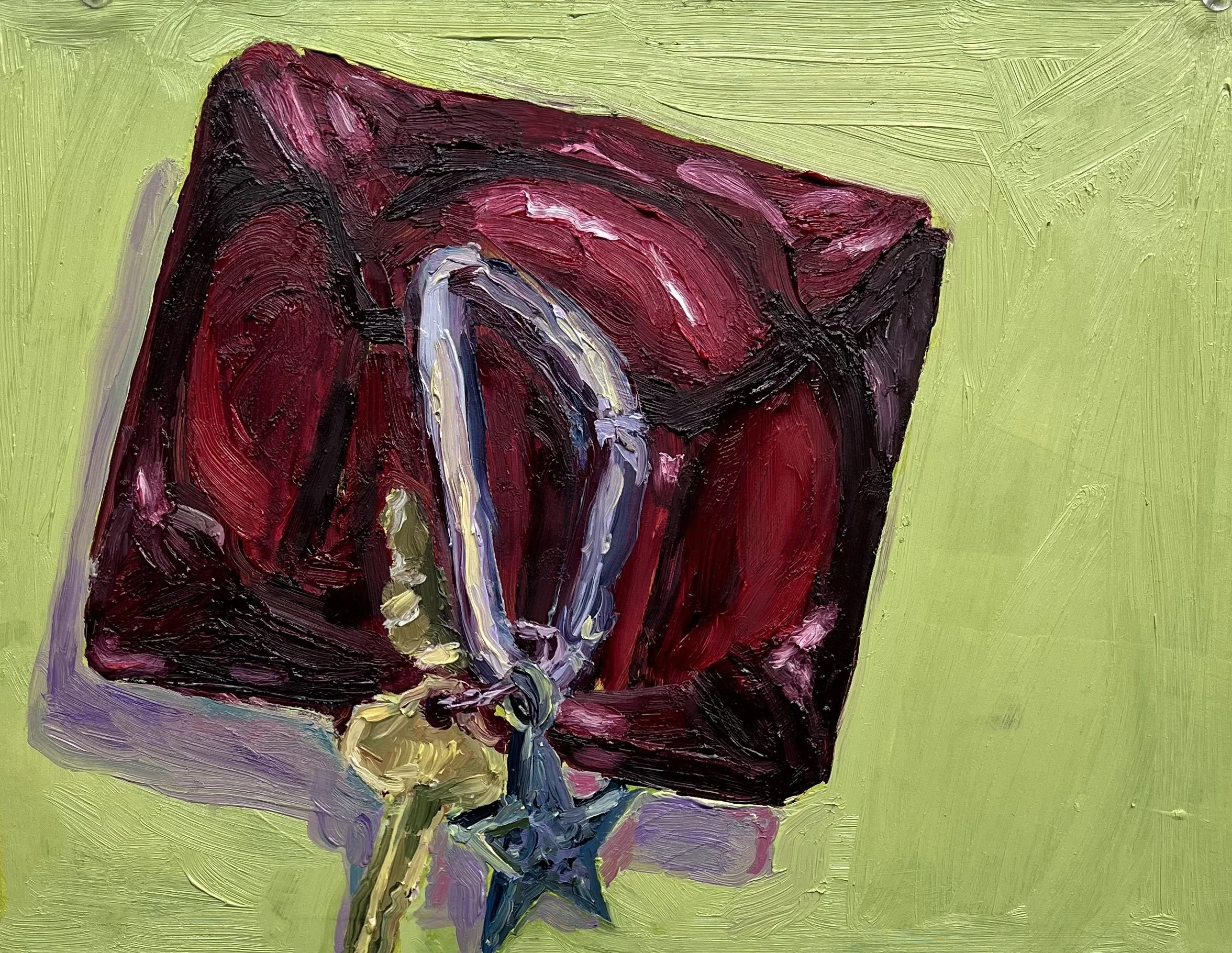 Catch All, 2024, Oil on panel, 10x14 in