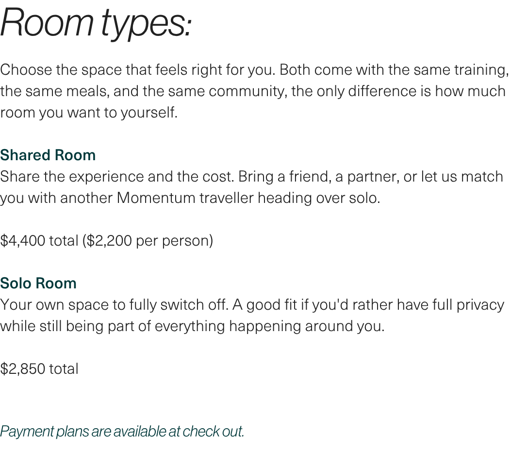 Momentum Retreats. Bali fitness retreats
