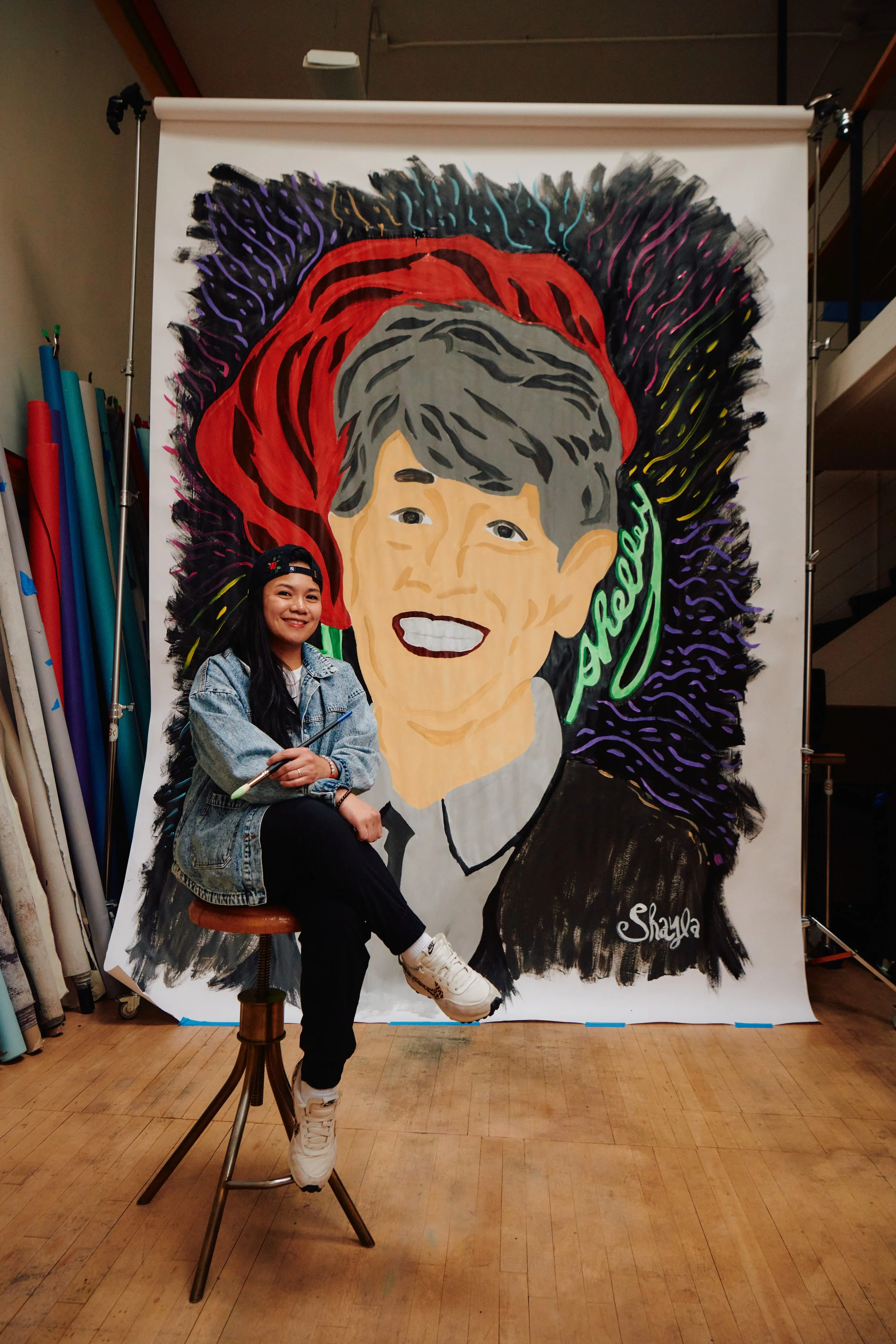 Painting of Shelley Brothers by our Founder & Executive Director, Shayla Hufana. Photo by Sung Park.