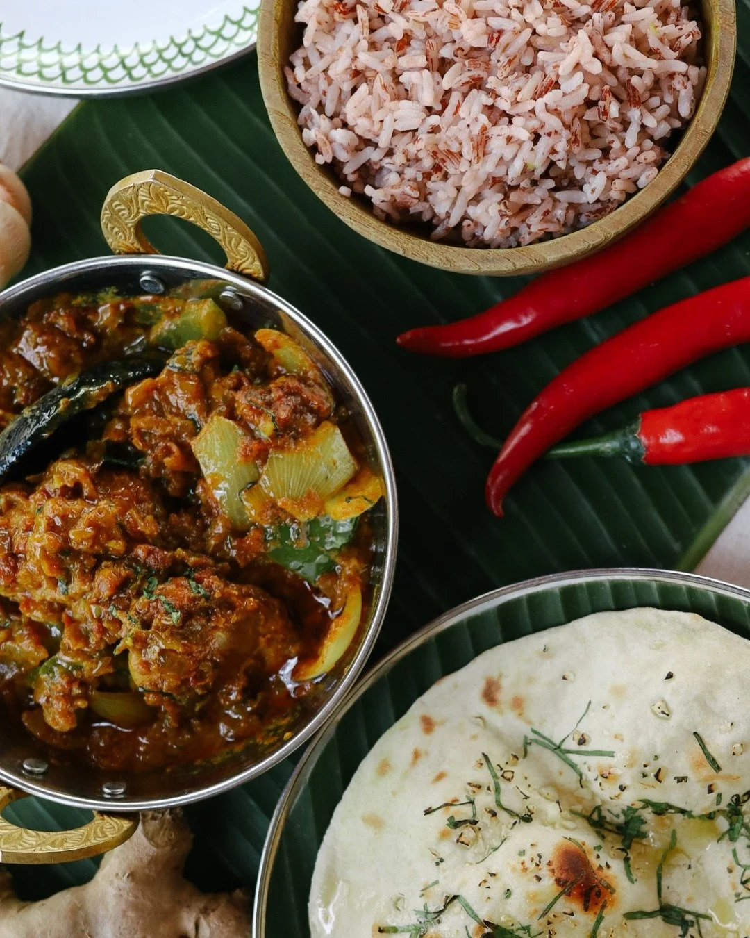 Kadai chicken curry, garlic kulcha and Balinese red rice - the perfect trifecta for a hearty and nourishing meal! Minutes from Padang-Padang beach, we are open everyday 12-10pm!