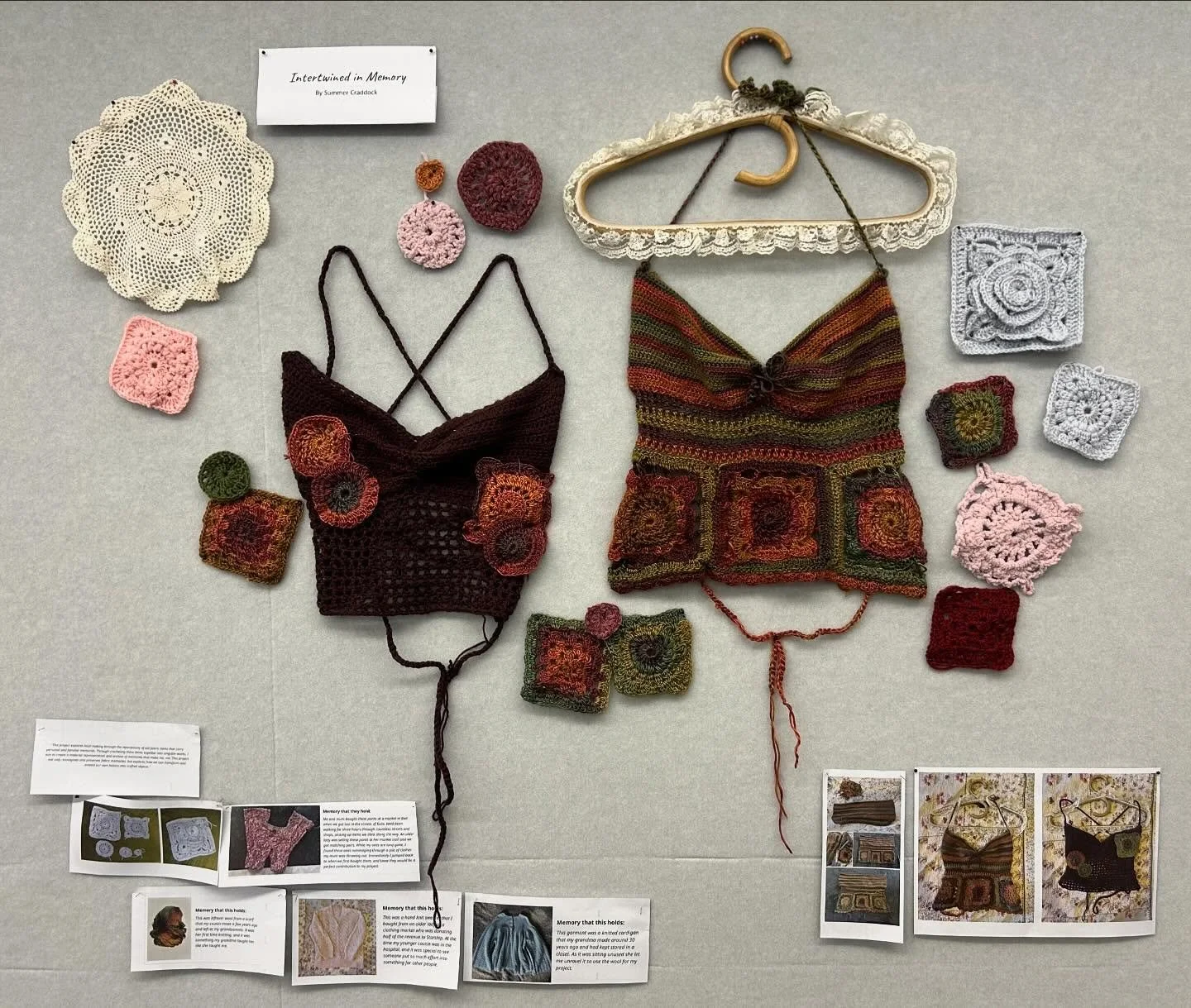 exploration of local fibres. exploring the building up and breaking down of familial connections to create pieces of combined memories