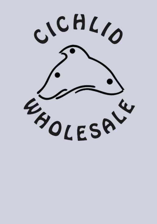 A logo with a simple line drawing of a horse's head in the center. The text "Cichlio Wholesale" is arched above and below the horse's head.
