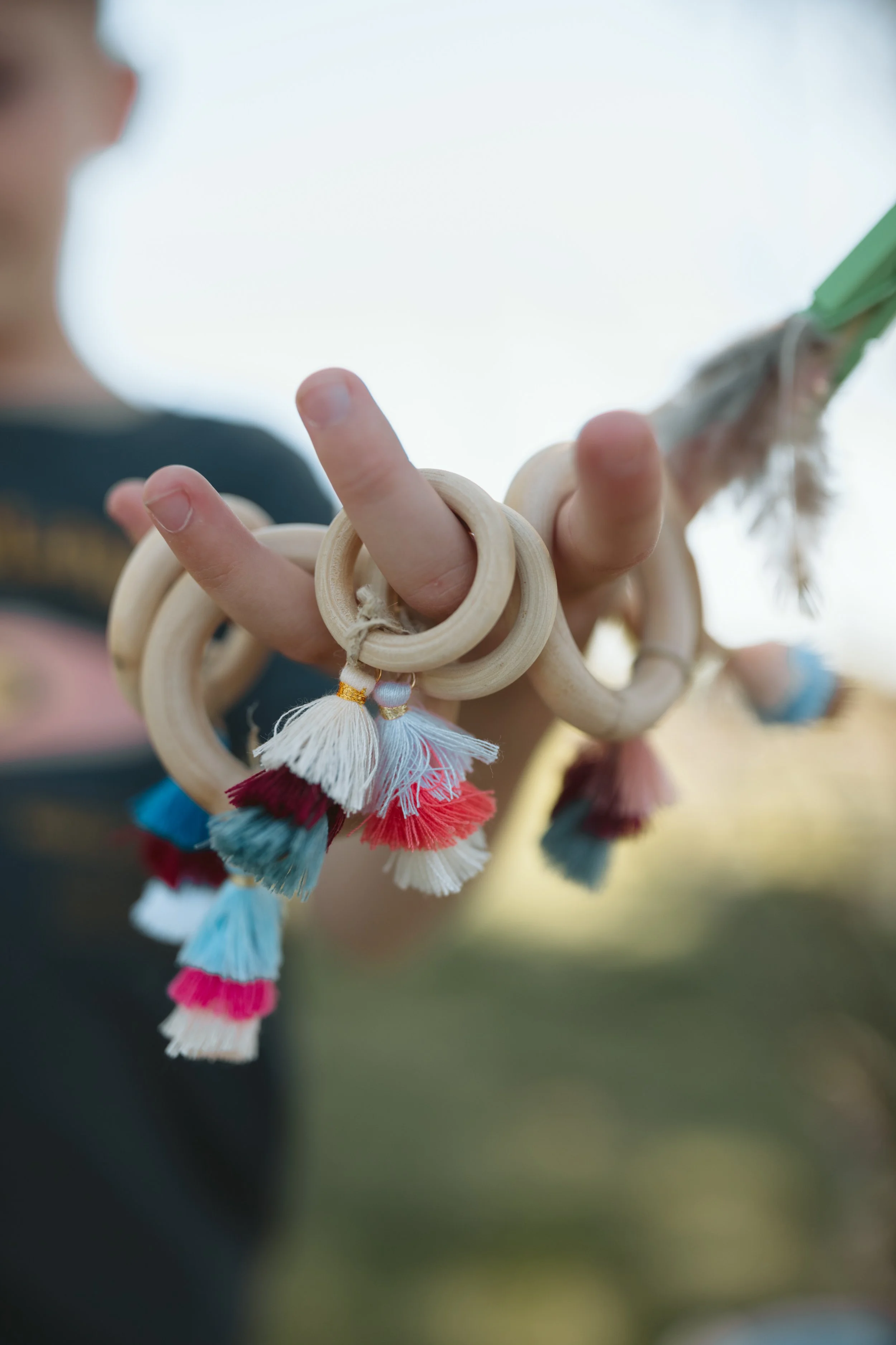 child collects parts to play