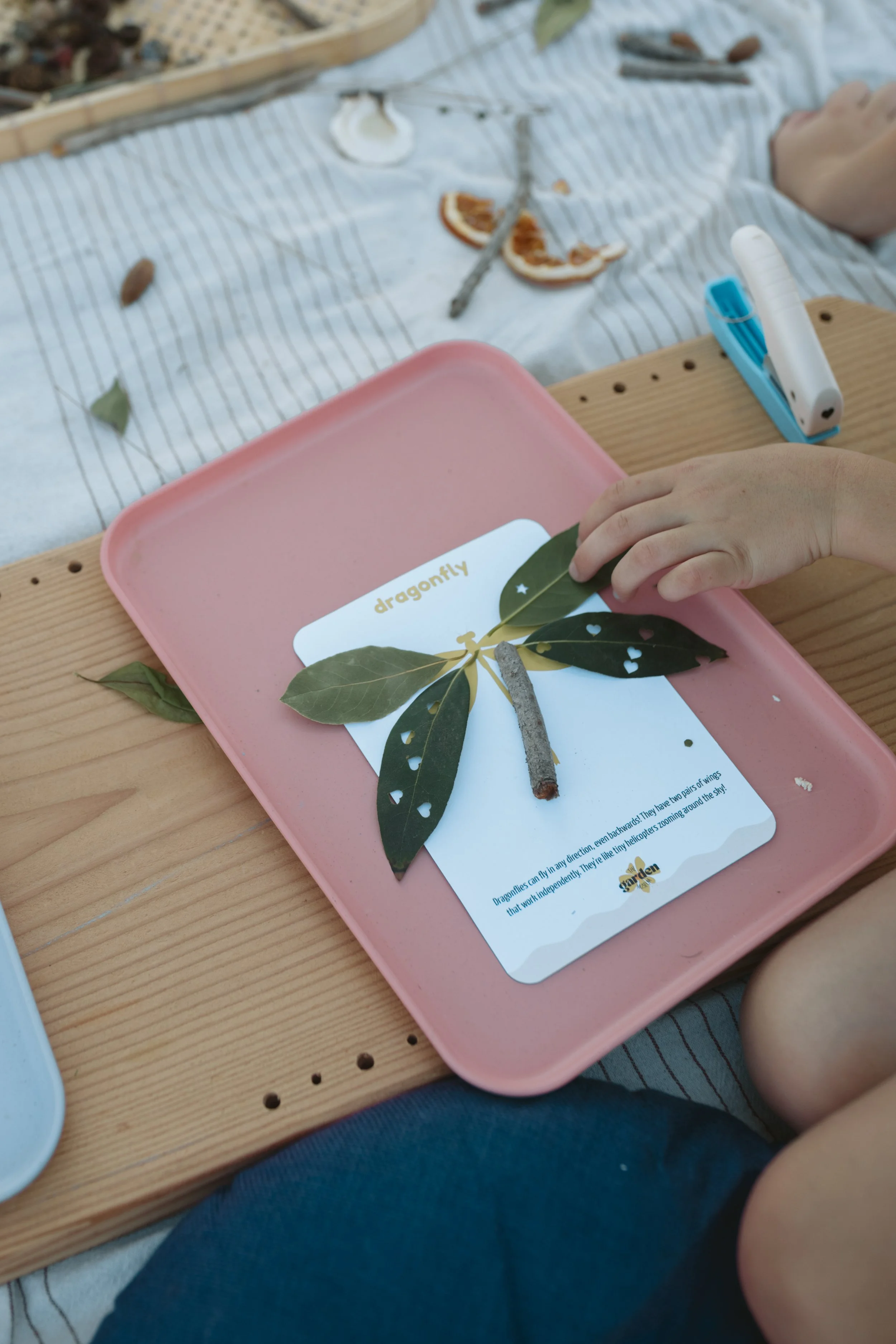 Hands-on play and crafting with natural elements