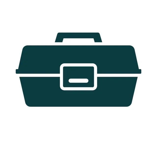 Icon of a closed toolbox with a handle