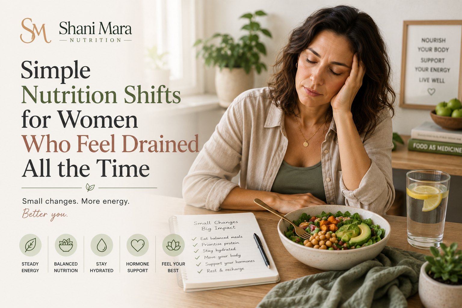 Simple Nutrition Shifts for Women Who Feel Drained All the Time