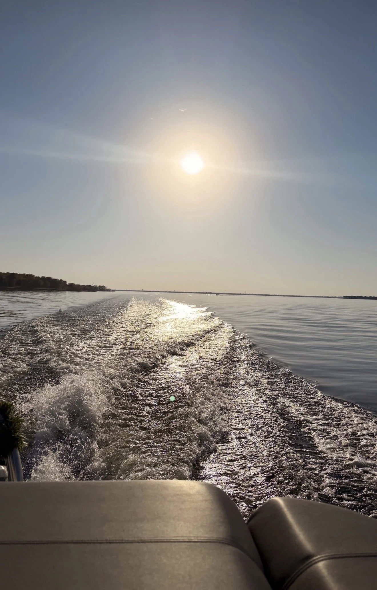 Sunset pontoon cruise near Little Elm on Lake Lewisville with BoatByVal